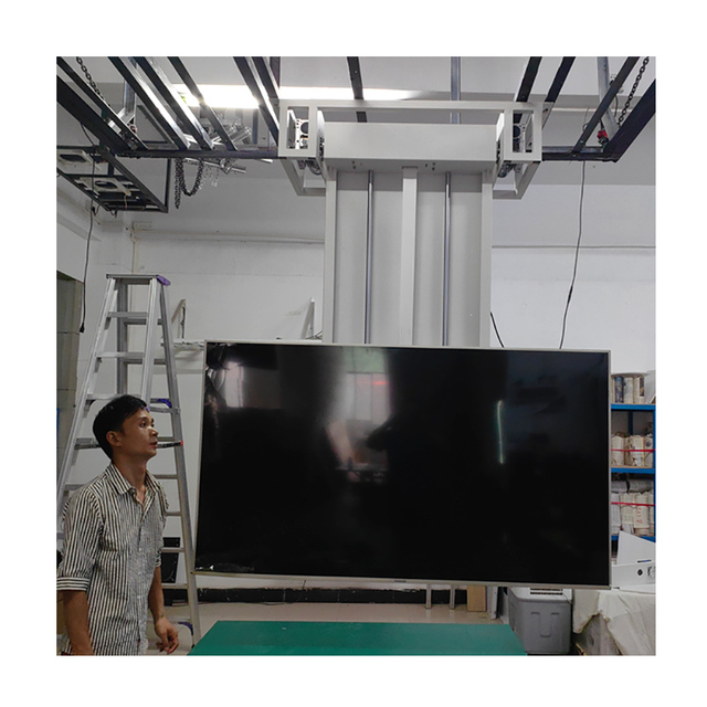 JGST New Design Fast Stock 32-65" Motorized Remote Drop Down TV Ceiling Mount Lift Telescopic TV Lift for Flats Luxury Home