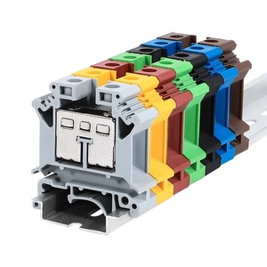 Plastique Nylon PA66 UK16N Bloco De Terminais Para Trilho DIN 16 Mm2 Blocs De Terminais Elétrico Push in Din Rail Borniers - Product Image 1