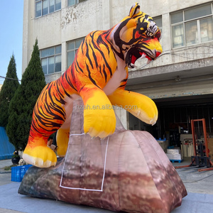 Mascotte animale réaliste géante personnalisée, tigre gonflable sur base rocheuse, modè<span class=keywords><strong>le</strong></span> pour événements en plein air, exposition en parc et décoration publicitaire - Product Image 4