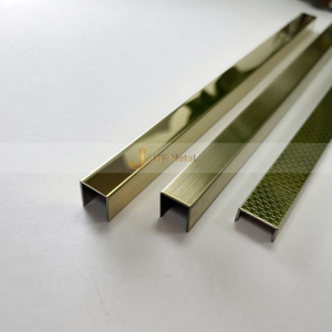 Decorative Stainless Steel <b>Tile</b> Edging Trim Wall Mirror U Shape Apartment Floor Waterproof Durable Contemporary Design JYFMETAL - Product Image 3