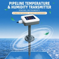 Transmitter Suhu dan Kelembapan CIPPUS untuk Pemasangan di Saluran, Layar Digital, Sensor Pipa untuk Ventilasi HVAC