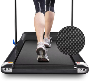 Tapis de marche électrique pliable portable 2-en-1 compact multifonction avec clé d'arrêt de sécurité pour la marche et la course à domicile - Product Image 5