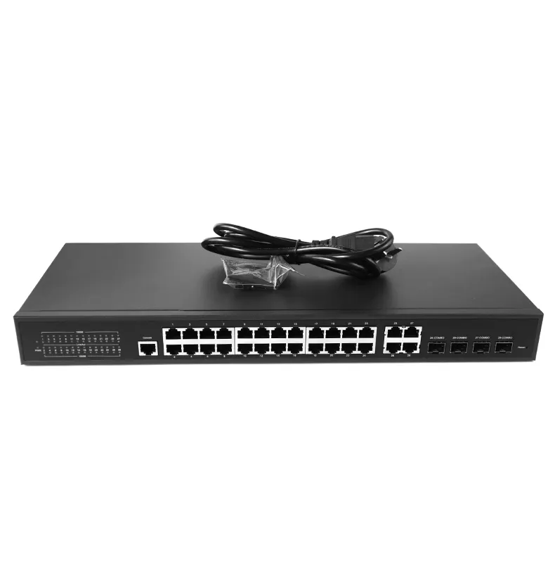 Layer 2 managed 24 32 ports full gigabit 4*RJ45 4*fiber SFP Combo ports Ethernet network switch