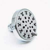 5 fonctions pluie pommeau de douche en plastique accessoires de salle de bain rond 4 pouces taille chromé douche supérieure