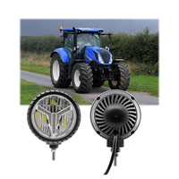 Phare LED rond Emark 60W pour tracteur New Holland T6 T7 Series, faisceau haut et bas