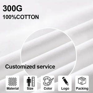 T-shirts pour hommes en coton 100% uni, personnalisables avec logo, 300 g, impression DTG, coupe ample, épaules tombantes - Product Image 4