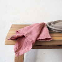 Serviette de table pour événements fête maison nappe faite à la main couverture de table en lin couleur unie