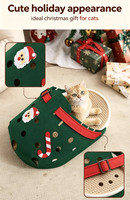 Pantoufle de Noël verte motif bonhomme de neige, style mode et mignon, pour arbre à chat, jeu interactif, soulage l'ennui, cadeau pour chat