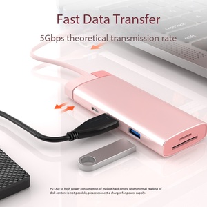 Hub <span class=keywords><strong>USB</strong></span>-C 8 en 1, <span class=keywords><strong>adaptateur</strong></span> multiport, <span class=keywords><strong>HDMI</strong></span> 4K 30Hz, charge PD, <span class=keywords><strong>USB</strong></span> 3.0, <span class=keywords><strong>USB</strong></span> 2.0, lecteur de carte, station d'accueil Type C, alliage d'aluminium - Product Image 2
