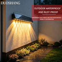 Lampe murale extérieure LED solaire en acier inoxydable, étanche, style moderne, effet de lavage mural pour jardin et balcon