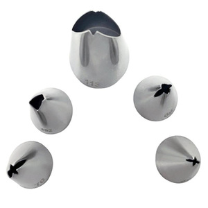 Vente directe d'usine de kits de 5 douilles à pâtisserie en acier inoxydable 304 pour gâteaux, crèmes et pâtisseries. - Product Image 4