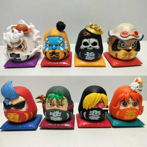 Alta calidad One Pieces 8 piezas Anime PVC figura de acción Luffy <span class=keywords><strong>Zoro</strong></span> Nami Sanji <span class=keywords><strong>BROOK</strong></span> Jinbe modelo en forma de huevo animación - Product Image 4
