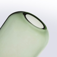 Ensemble de vases en verre soufflé à la main, style rétro moderne, forme de champignon, centre de table cylindrique sculptural pour la décoration du salon et de la salle à manger