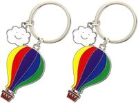 Llaveros de Moda con Diseño de Globo Aerostático, Personalizados con Logotipo, de Aleación de Zinc Esmaltada, Resistentes al Agua, con Impresión Tipográfica y Dibujos Animados