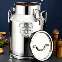 Conteneur de stockage hermétique en acier inoxydable 304 en gros, pot scellé anti-fuite avec clips de verrouillage pour la cuisine et l'usage commercial