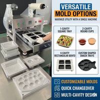 Machine de scellage automatique de barquettes en plastique, semi-automatique, pour l'emballage alimentaire