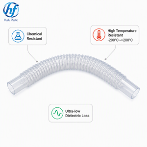 Hochtemperaturbeständiges Transparentes PFA-Wellrohr mit Geraden Enden Flexibles PFA-Korrosionsbeständiges <span class=keywords><strong>AP230</strong></span> Faltenbalg-Rohr - Product Image 2