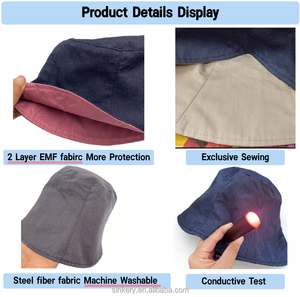 Chapeau anti-radiation EMF, casquette de protection, chapeau de pêcheur décontracté d'été <span class=keywords><strong>pour</strong></span> enfants, femmes et hommes - Product Image 3