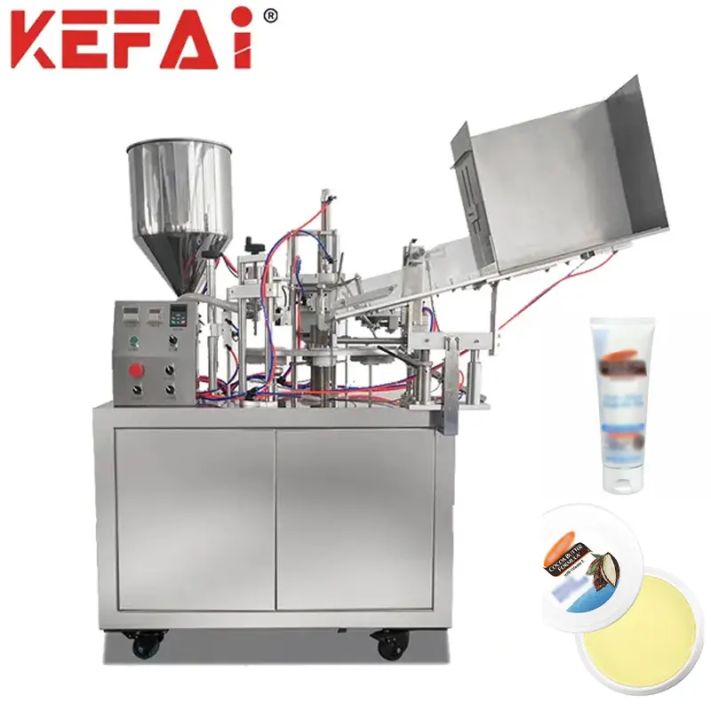 Kefai Automático Cosméticos Crema Pasta de dientes Loción Ultrasónica Suave Alu Tubo de llenado y sellado de la máquina para la venta China