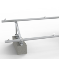 Kit de montage triangulaire pour panneaux solaires photovoltaïques sur toit plat Angels, supports en aluminium anodisé pour toitures en béton ou en métal, garantie 25 ans