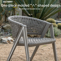 Meiqi Halb-Sommer Moderner Stil Langlebige Leichte Stapelbare Outdoor-Esszimmermöbel-Sets Aluminiumlegierungsrahmen PE Hofmöbel