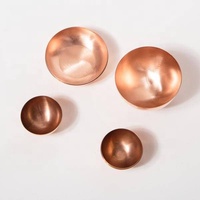 Demi-sphère en cuivre Holoow, demi-sphère décorative en cuivre sur mesure, fourniture directe d'usine, personnalisation sur demande, boule en cuivre