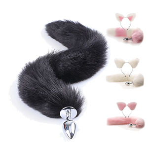 Queue artificielle Costume Cosplay Queue de Renard Anal Plug Set Gay Faux Renard Queue Plug Anal Butt Stopper Acier Inoxydable Jouets pour Adultes - Product Image 4