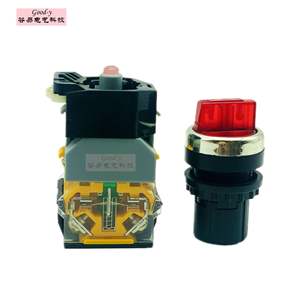 สวิตช์โรตารี่แบบสองตำแหน่งและสามตำแหน่ง รุ่น LA38-11XD/2 ไฟ LED จากโรงงานเจียงอินโดยตรง แรงดันไฟฟ้าสูงสุด 250V ใช้ไฟ DC24V - Product Image 5