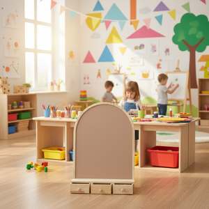 Tableau magnétique en bois avec tiroir, tableau noir portable écologique pour enfants, écriture, art déco - Product Image 5