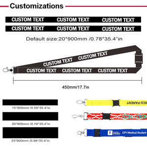 Échantillon gratuit, pas de MOQ, <span class=keywords><strong>cadeau</strong></span> promotionnel, taille et couleur personnalisées, logo brodé, badges de créateur, porte-cartes d'identité, lanières pour événements - Product Image 2