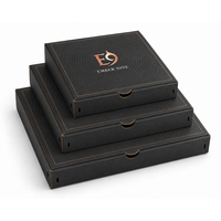 Cajas de Pizza de Cartón Kraft Impresas con Lámina Dorada UV Mate Biodegradable Personalizadas para Comida Rápida para Llevar