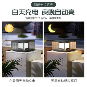 Lampe solaire à pilier Nightsappan SPL-8906, IP55, étanche, pour extérieur, jardin, clôture, portail - Product Image 3