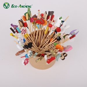 Palillos y Brochetas de Bambú Ecológicos de Grado Alimenticio, Desechables, Portátiles, para Decoración de Fiestas, Personalizables, para Camping - Product Image 2