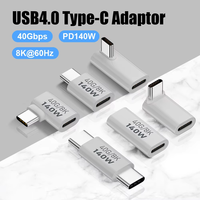 Adaptador USB C Hembra a Macho PD140W, PD 3.1 Thunderbolt 3, Transferencia de Datos de 40 Gbps, Conector de Extensión 8K 60Hz para MacBook Pro/Air