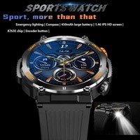 Jam Tangan Olahraga Luar Ruangan Pintar dengan Daya Tahan Baterai 450mAh, Tahan Air IP67, Panggilan BT, Reloj Inteligente Pria, Jam Tangan Pintar Murah