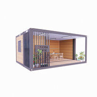 Maison en bois de 20 pieds, jardin luxueux, studio, emballage plat, conteneur, barre mobile