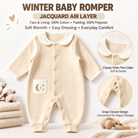 Combinaison pour bébé de Noël, hiver, épaisse, en coton doux, fermeture à boutons extérieurs, écologique, certifiée CPC, matériau sûr, unisexe, fabriquée en usine