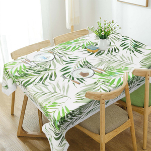 Tovaglia Quadrata Grande con Foglie Verdi in PEVA - Impermeabile e Antimacchia per Tavolo da Pranzo - Product Image 5