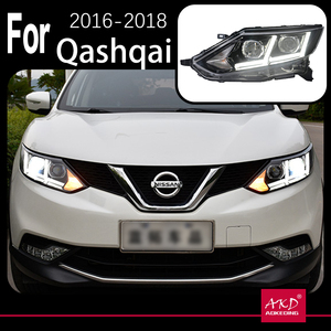 Fari AKD per Nissan Qashqai 2016-2017, Luci LED DRL, Fari Bi-Xenon, Luci <span class=keywords><strong>Fendinebbia</strong></span>, Occhi d'Angelo - Product Image 3