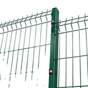 China manufacturer hot dipped galvanized fence panel pvc coated welded 3D curved fence for sale