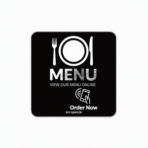 Menu de table NFC imprimé, menu de restaurant intelligent sans contact en ligne, panneau en PVC acrylique, touchez pour consulter le menu - Product Image 2