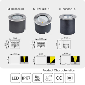 IP67 Étanche En Aluminium Plancher LED Lumière Souterraine 6W/8W/15W Encastré Pont Inground Projecteur pour Paysage Extérieur Jardin - Product Image 2