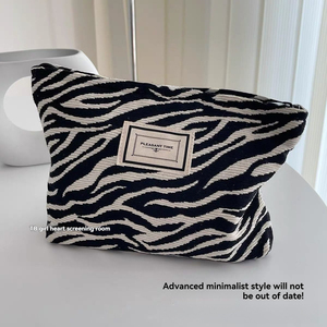 Coreano Moda Leopardo Zebra Maquiagem <span class=keywords><strong>Bag</strong></span> Toilet <span class=keywords><strong>Bag</strong></span> Bolsa Feminina Conveniente Saco De Armazenamento De Grande Capacidade - Product Image 2