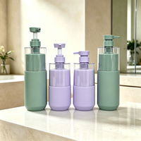 Bouteille pompe vide en plastique PP avec distributeur, double couche, rechargeable, pour cosmétiques et lotions, écologique, pour gel douche