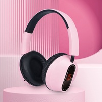 Headphone nirkabel M1, headset dengan tampilan Led pengurang kebisingan suara Stereo olahraga untuk bermain game ponsel