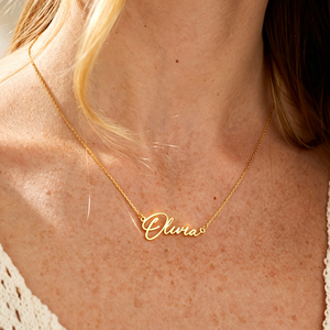 Collana Personalizzata con Nome e Catena a Cavo in Acciaio Inossidabile Placcato Oro 18k, Gioielli alla Moda <span class=keywords><strong>per</strong></span> Ragazze - Product Image 5