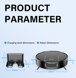 Robot aspirateur intelligent à gyroscope – 3-en-1 : balayage, lavage et collecte de poussière, contrôle par application/télécommande, autonomie de 90 min, logo personnalisé - Product Image 1
