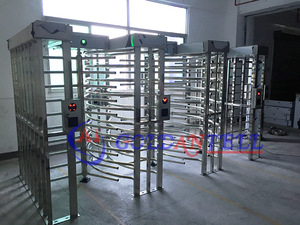 Nhiều hai chiều lối vào làn xe an ninh đầu đọc thẻ RFID chiều cao đầy đủ quay vòng Turnstile Cổng với <span class=keywords><strong>Access</strong></span> control hệ thống - Product Image 4