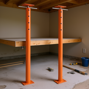 Poteau télescopique réglable en acier 53-93 pouces, capacité 18000 lbs, support de levage pour nivellement de sol - Product Image 2