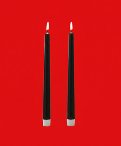 Premium Black <b>Taper</b> <b>Candles</b>-Set 2 Handmade Smokeless Unscented Christmas Bars Decor Living Rooms Bedrooms Balconies Weddings - Product Image 1